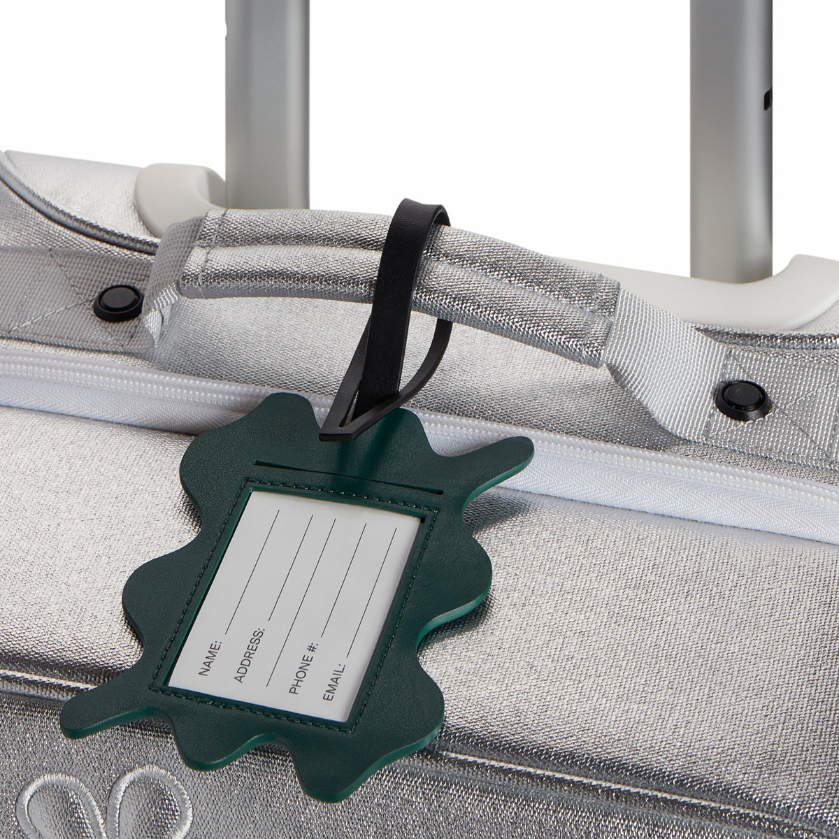 State Bags Squiggly Luggage Tag Vegan Leather Olive