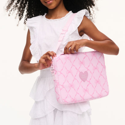 State Bags STATE x LoveShackFancy Allen Laptop Case Pink Peppermint