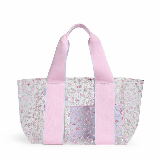 State Bags STATE x LoveShackFancy Wellington Cabana Tote TPU Wildflower Blue