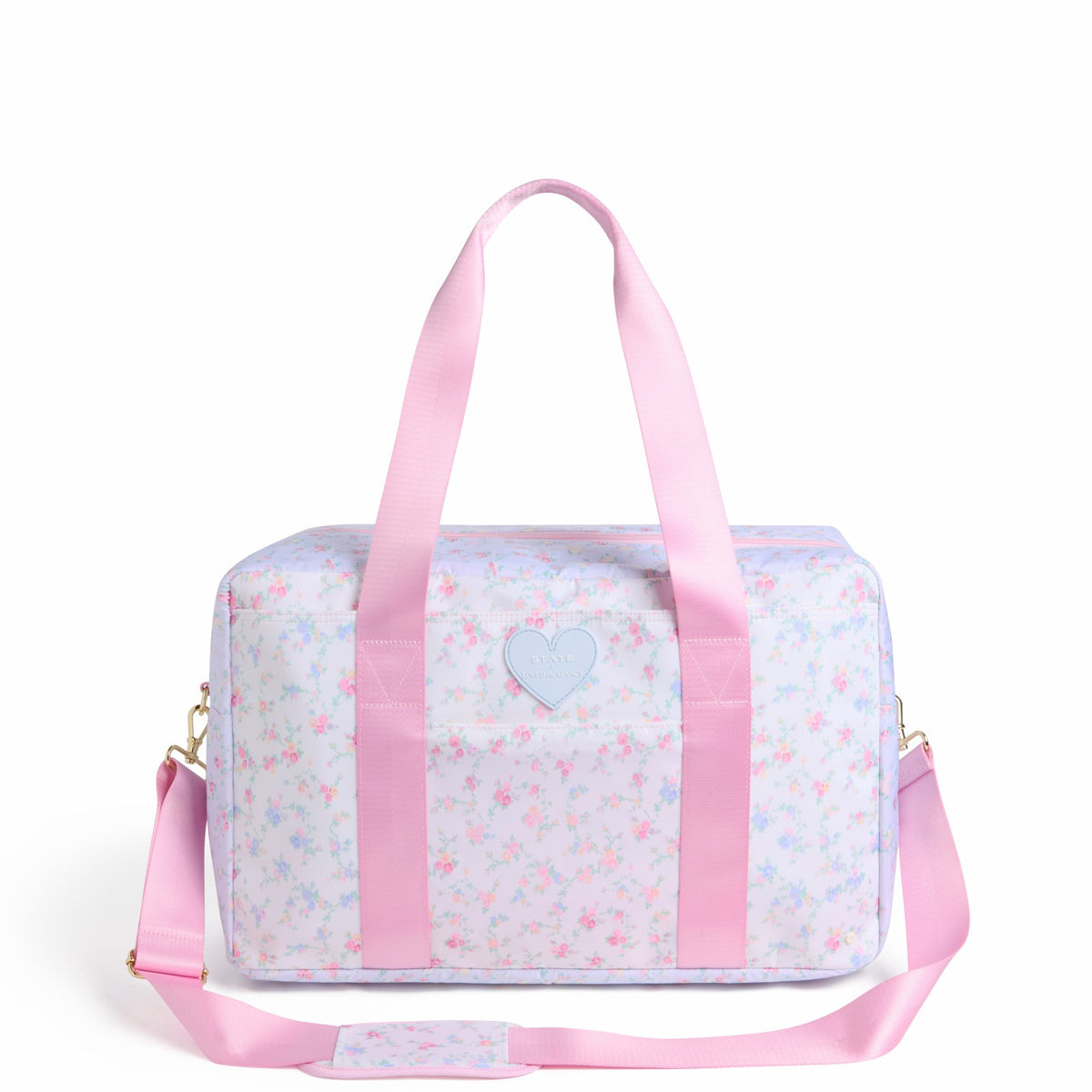 State Bags STATE x LoveShackFancy Wellington Weekender Nylon Confetti Bloom / Wildflower Blue