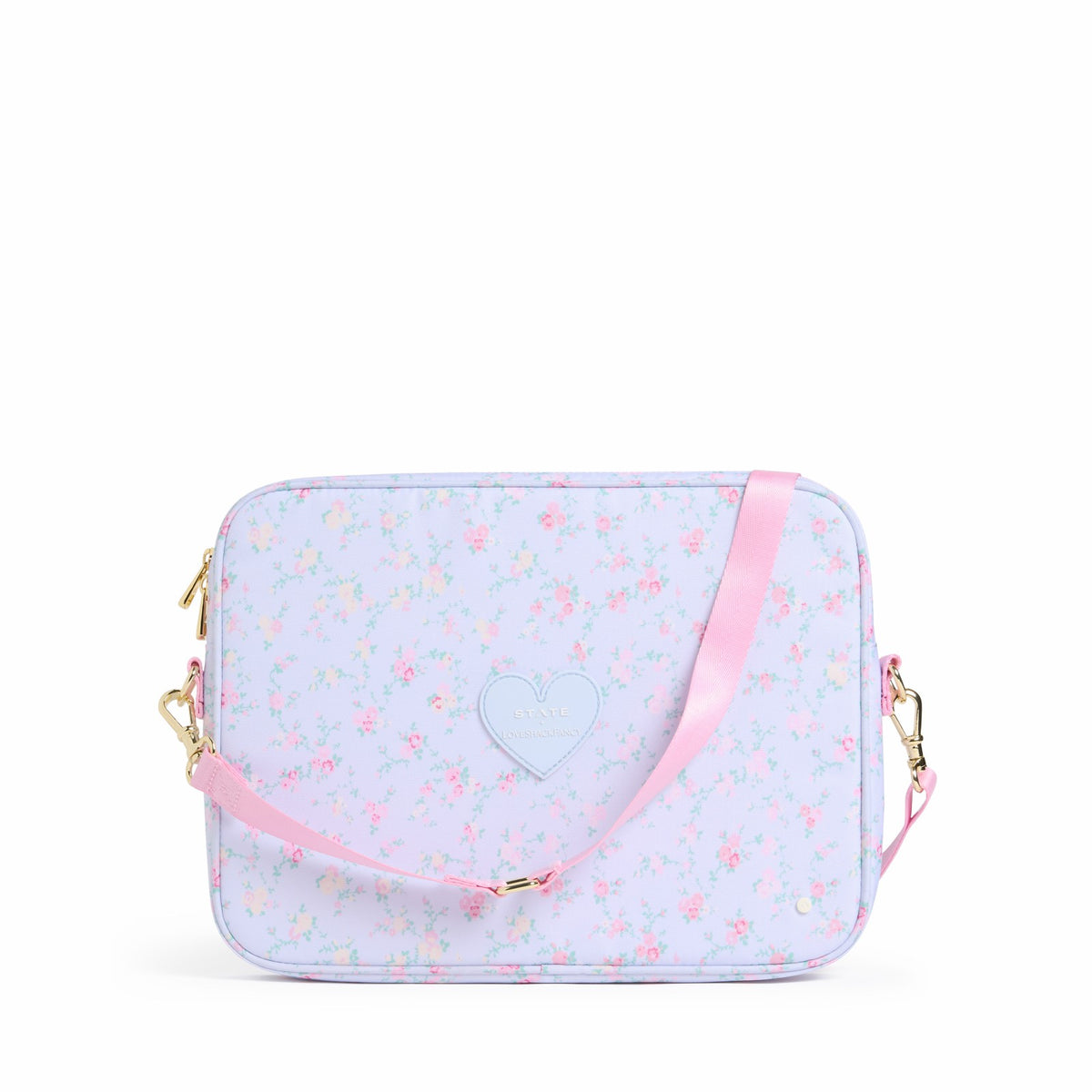 State Bags STATE x LoveShackFancy Allen Laptop Case Wildflower Blue