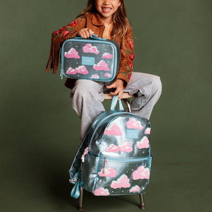 State Bags Kane Double Pocket Backpack Metallic Clouds