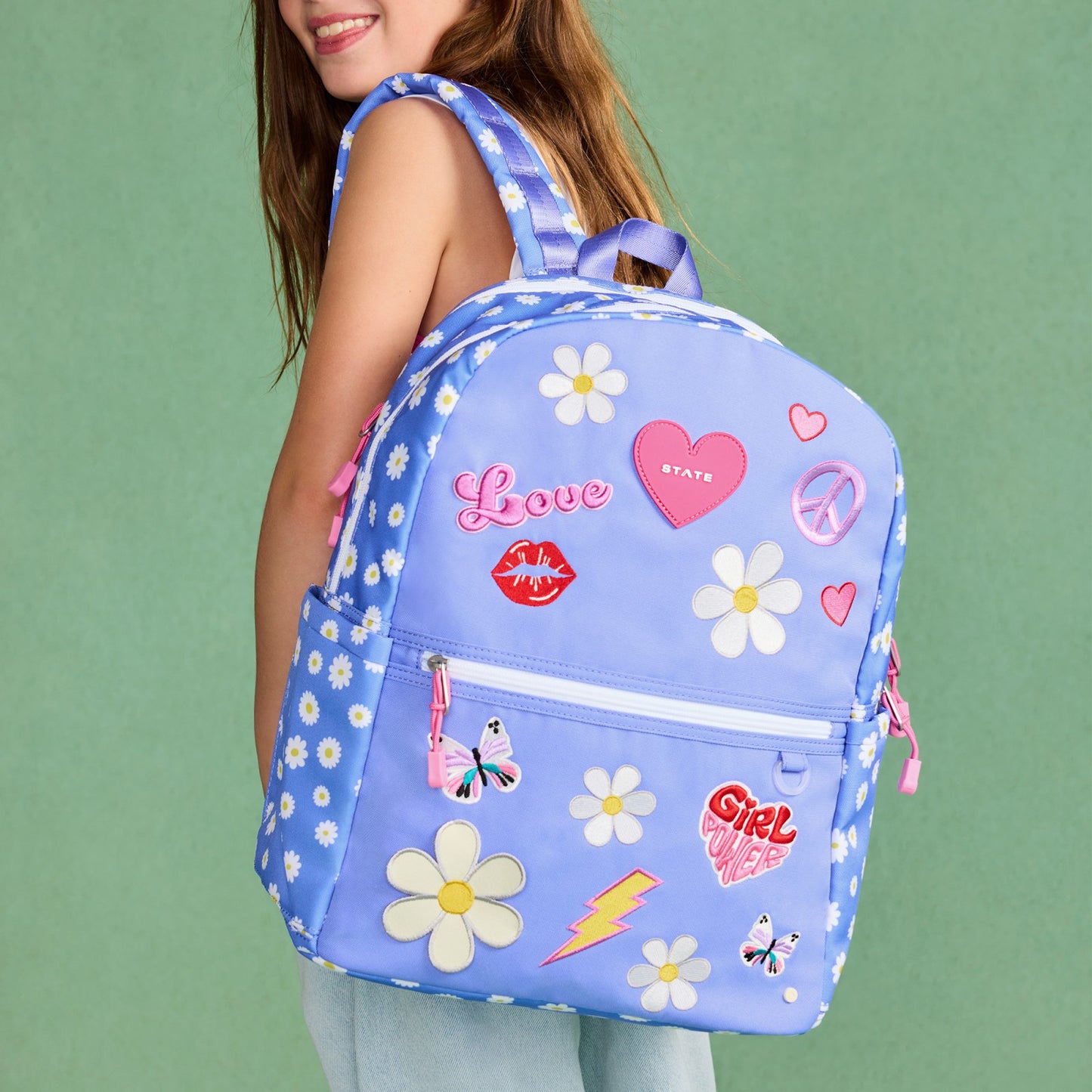 State Bags Kane Kids Double Pocket Recycled Polycanvas Girl Power