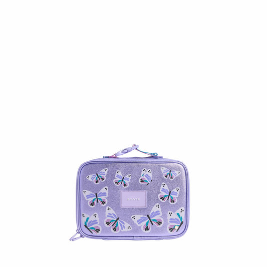 State Bags Rodgers Lunch Box Metallic Butterfly