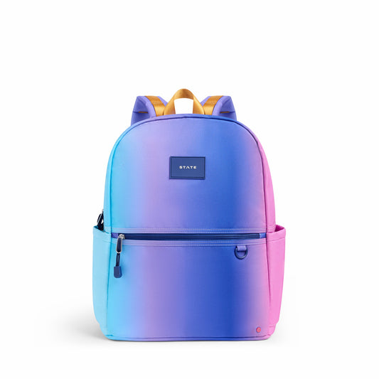 State Bags Kane Kids Double Pocket Recycled Polyester Canvas Blue Pink Gradient