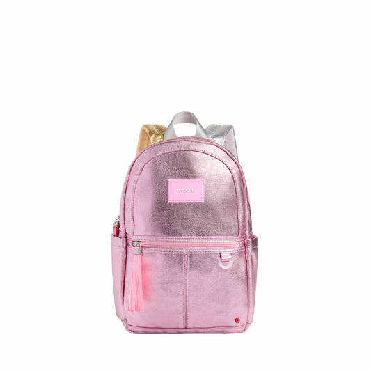 State Bags Kane Mini Backpack Metallic Pink/Silver