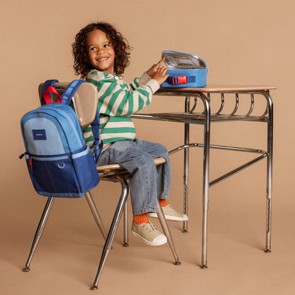 State Bags Kane Kids Mini Backpack Recycled Polycanvas Blue/Light Blue Colorblock