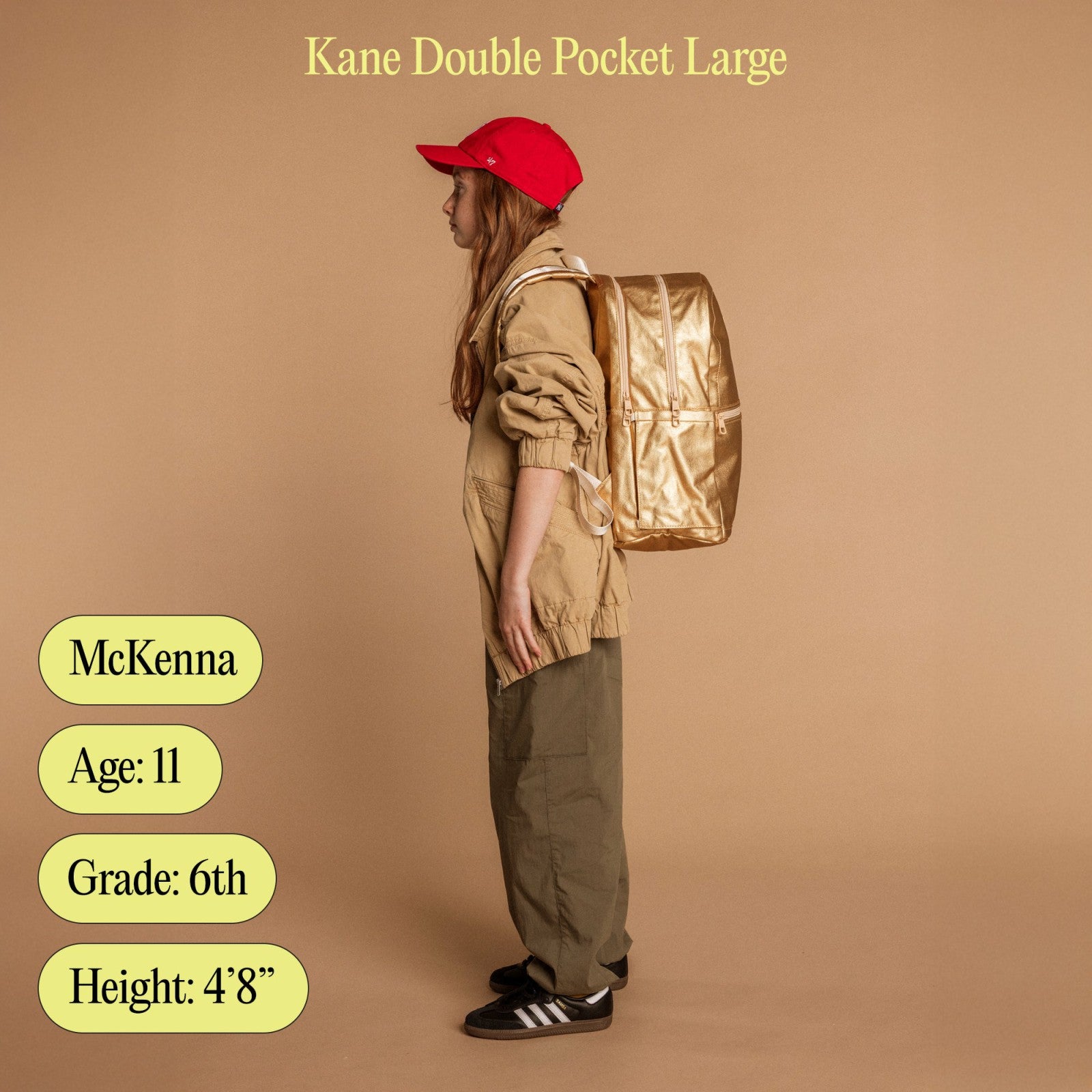 State Bags Kane Kids Large Backpack Metallic Pink/Silver