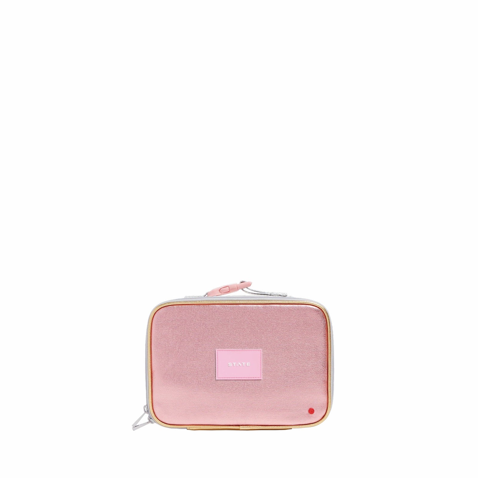 State Bags Rodgers Lunch Box Metallic Pink/Silver