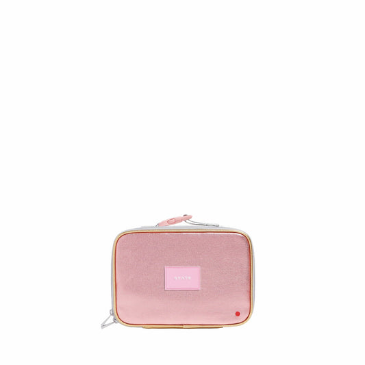 State Bags Rodgers Lunch Box Metallic Pink/Silver