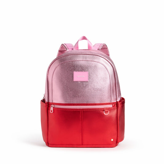 State Bags Kane Kids Large Backpack Metallic Pink/Red Colorblock