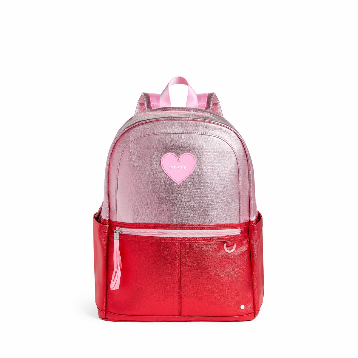 State Bags Kane Kids Double Pocket Backpack Metallic Pink/Red Colorblock