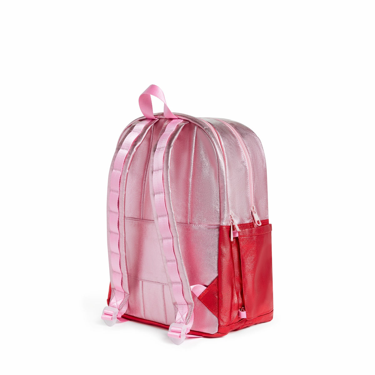 State Bags Kane Kids Double Pocket Backpack Metallic Pink/Red Colorblock