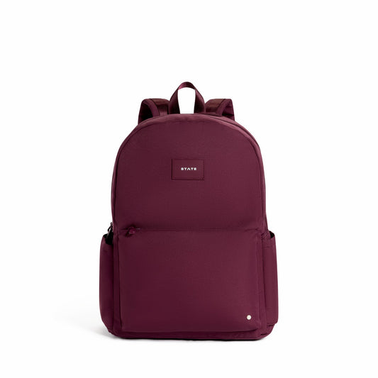 State Bags Reed Backpack Recycled Polycanvas Burgundy