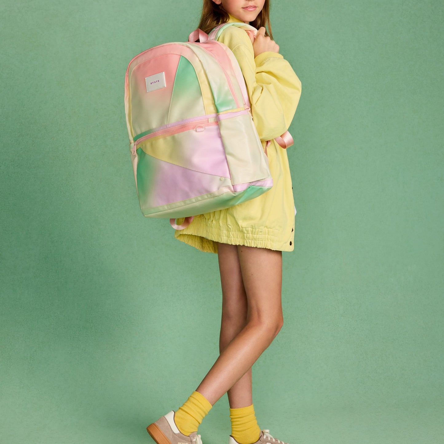 State Bags Kane Kids Large Backpack Metallic Tie Dye Patchwork