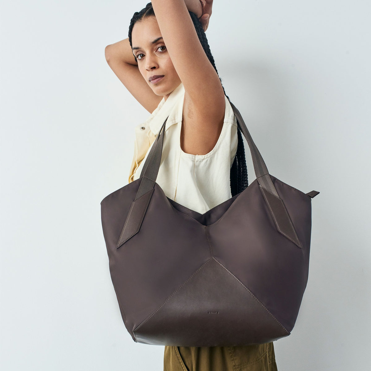State Bags Beverly Tote Recycled Nylon Brown