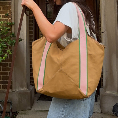 State Bags Beverly Tote Cotton Canvas Cinnamon