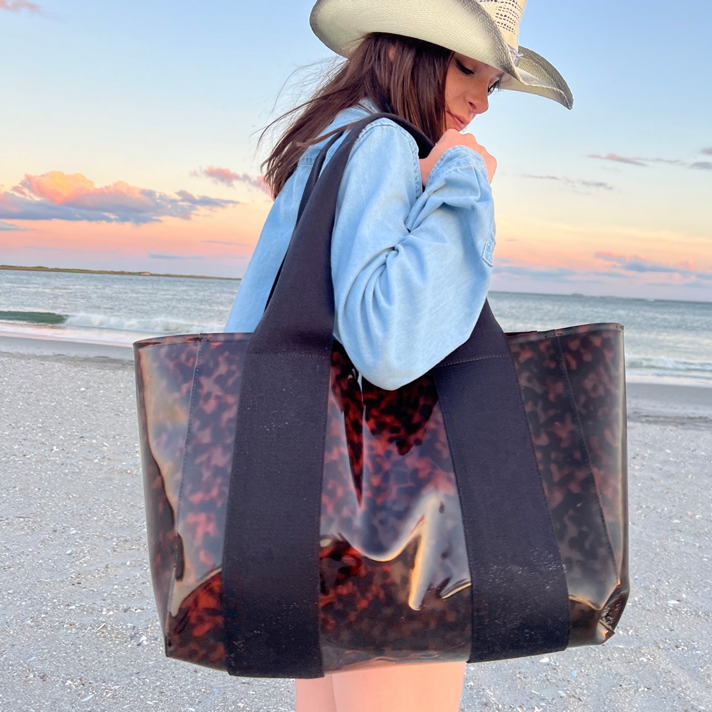 State Bags Wellington Cabana Tote TPU Tortoise