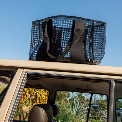 State Bags Wellington Cabana Tote Black Perforated TPU