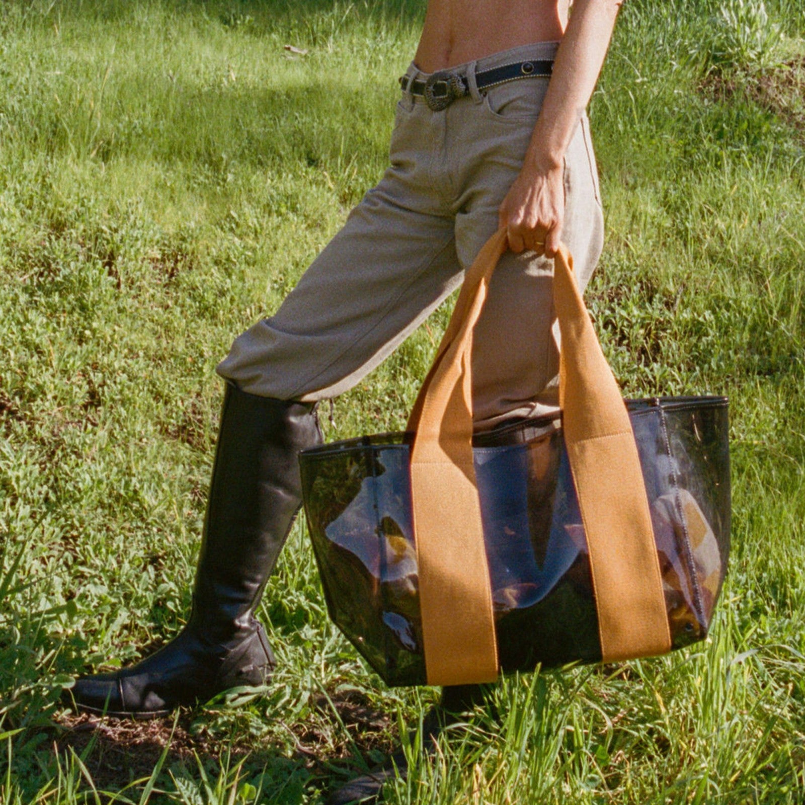 State Bags Wellington Cabana Tote TPU Black/Caramel