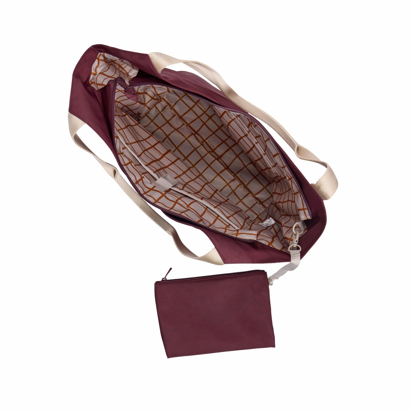 State Bags Beverly Tote Recycled Nylon Burgundy