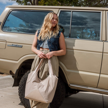 State Bags Beverly Tote Recycled Nylon Sand