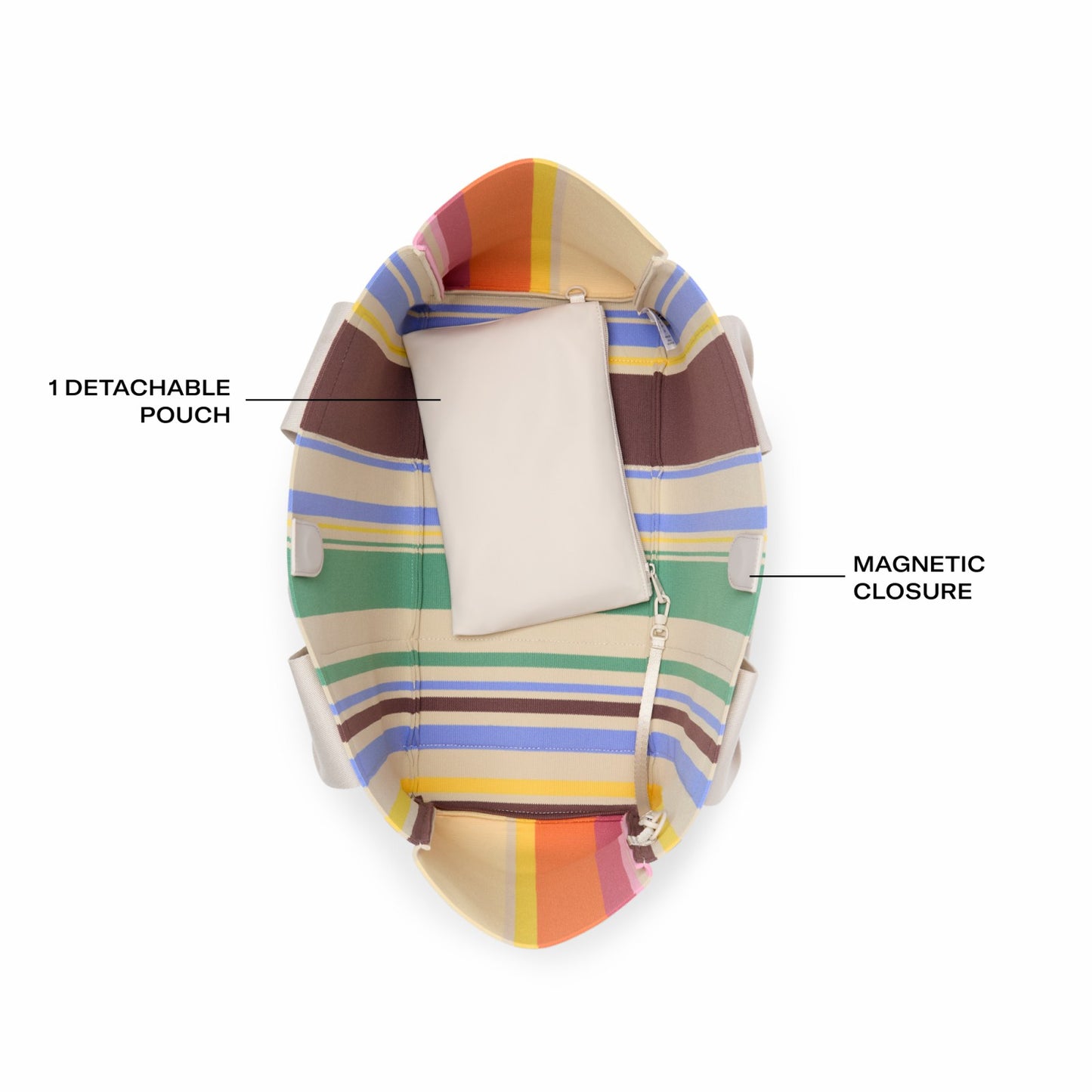 State Bags Wellington Cabana Tote Rainbow Stripe