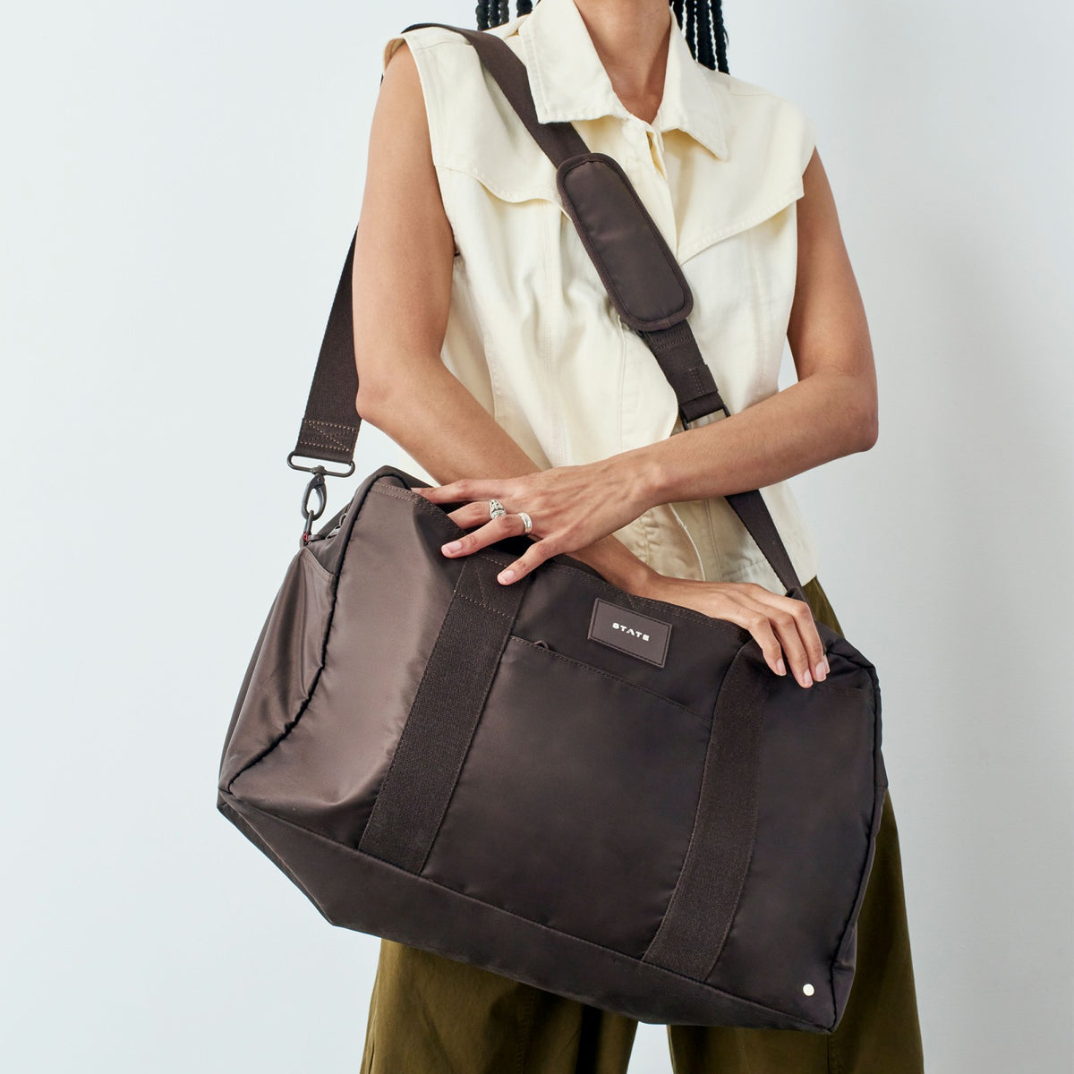 State Bags Wellington Weekender Nylon Brown