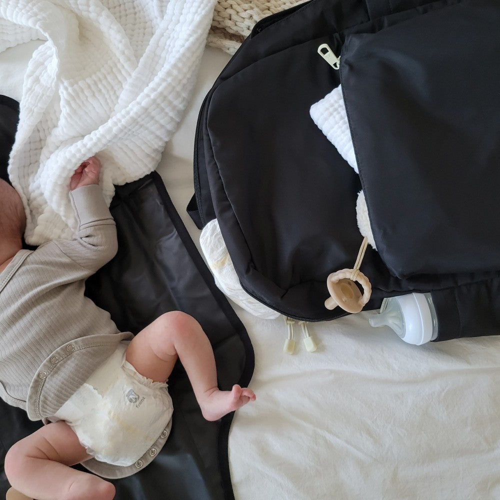 State Bags Lorimer Diaper Bag Backpack Nylon Black