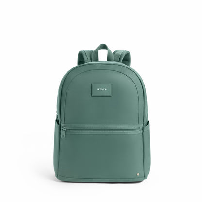 State Bags Evans Double Pocket Backpack Recycled Nylon Olive