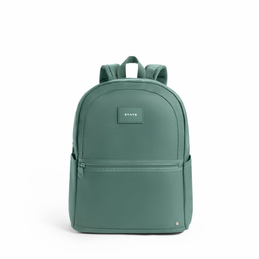 State Bags Evans Double Pocket Backpack Recycled Nylon Olive