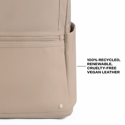 State Bags Evans Double Pocket Backpack Recycled Nylon Sand