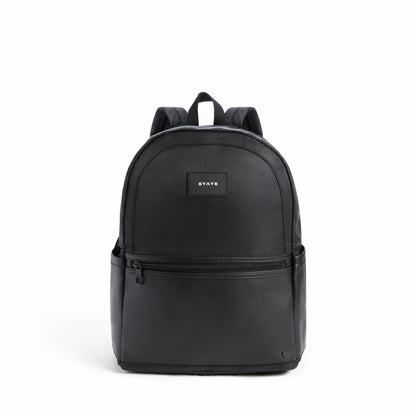 State Bags Evans Double Pocket Backpack Recycled Nylon Black