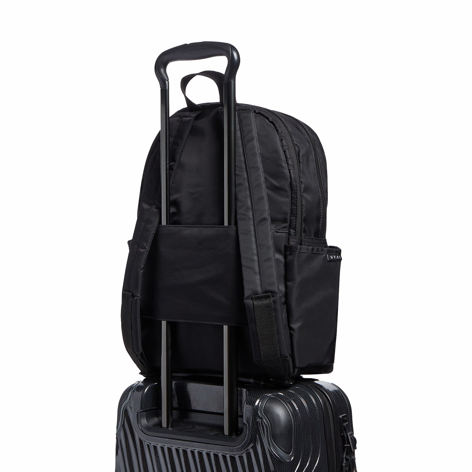 State Bags Evans Double Pocket Backpack Recycled Nylon Black