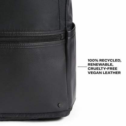 State Bags Evans Double Pocket Backpack Recycled Nylon Black