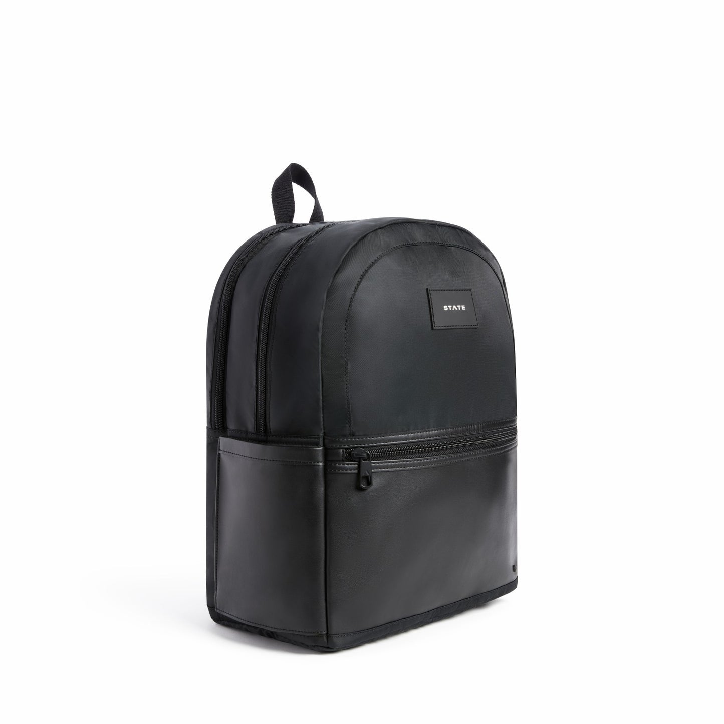 State Bags Evans Double Pocket Backpack Recycled Nylon Black