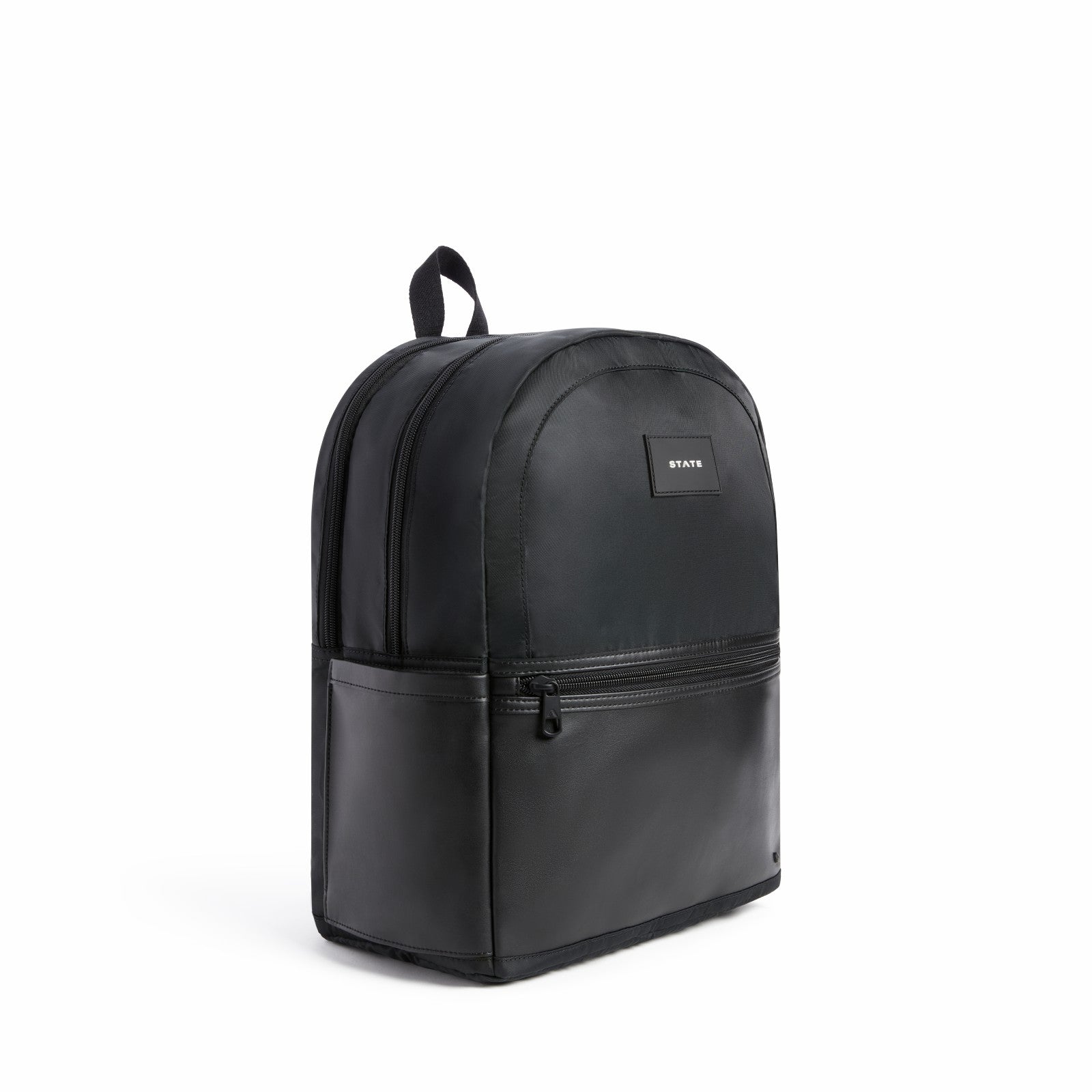 State Bags Evans Double Pocket Backpack Recycled Nylon Black