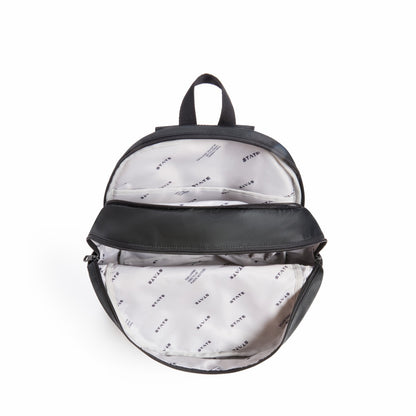 State Bags Evans Double Pocket Backpack Recycled Nylon Black