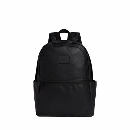 State Bags Kane Double Pocket Large Backpack Coated Canvas Black