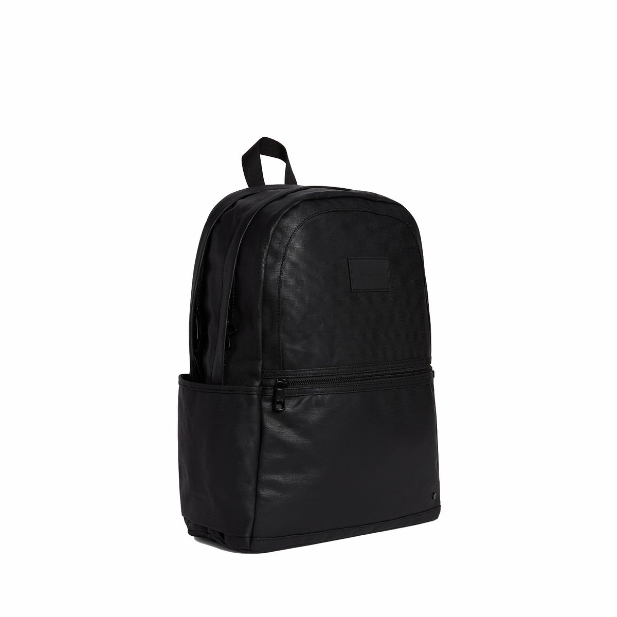 State Bags Kane Double Pocket Large Backpack Coated Canvas Black