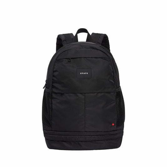 State Bags Lenox with Shoe Pocket Backpack Nylon Black