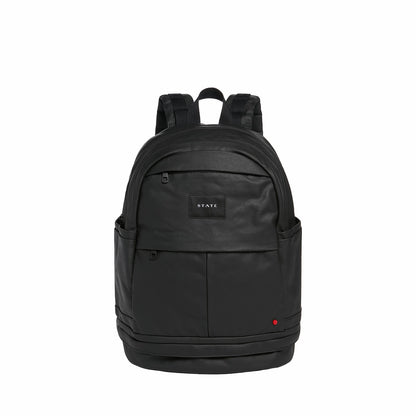 State Bags Lenox with Shoe Pocket Backpack Coated Canvas Black