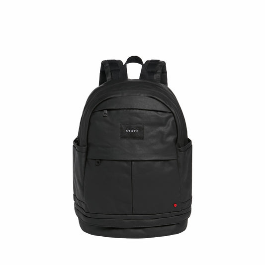 State Bags Lenox with Shoe Pocket Backpack Coated Canvas Black