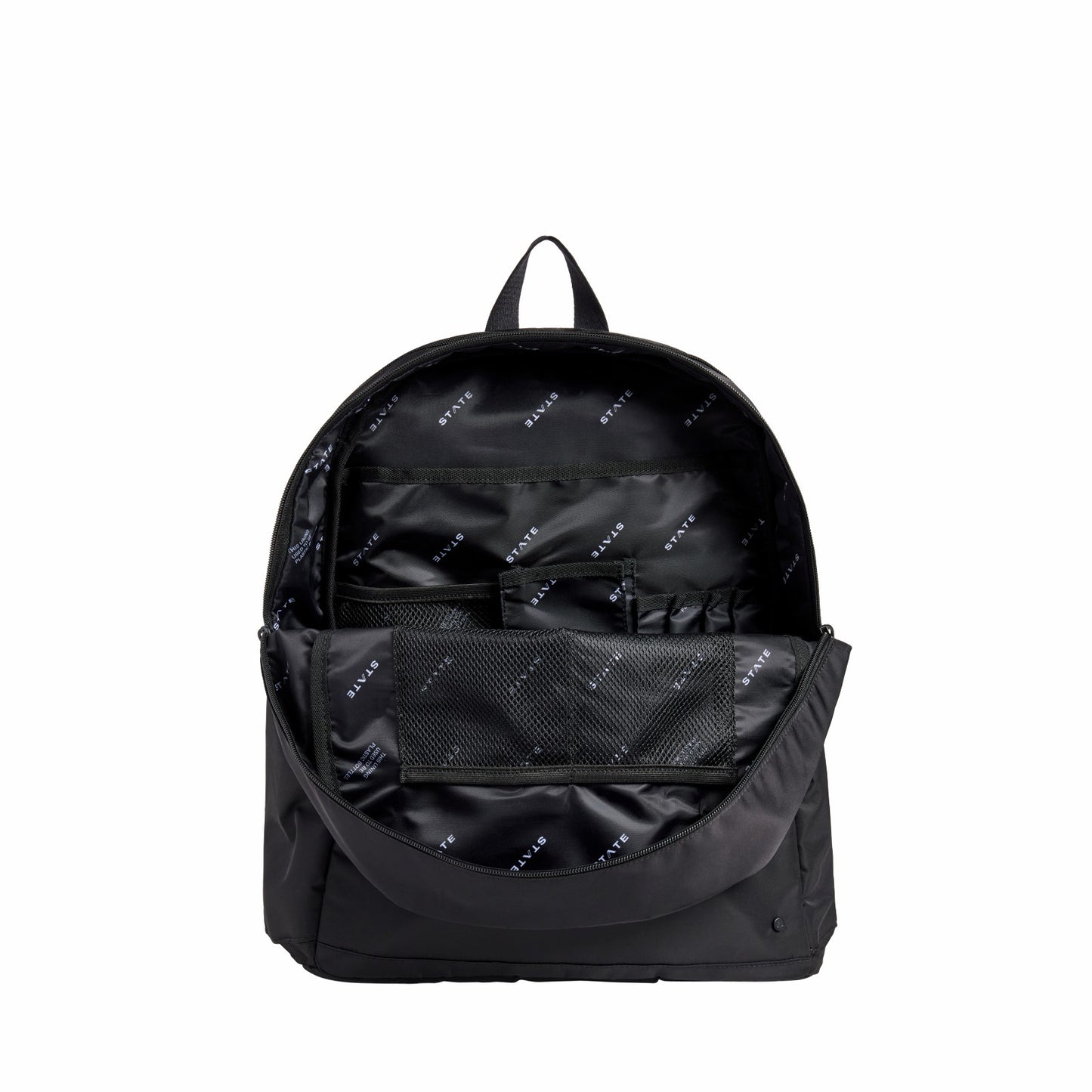State Bags Evans Double Pocket Large Backpack Nylon Black