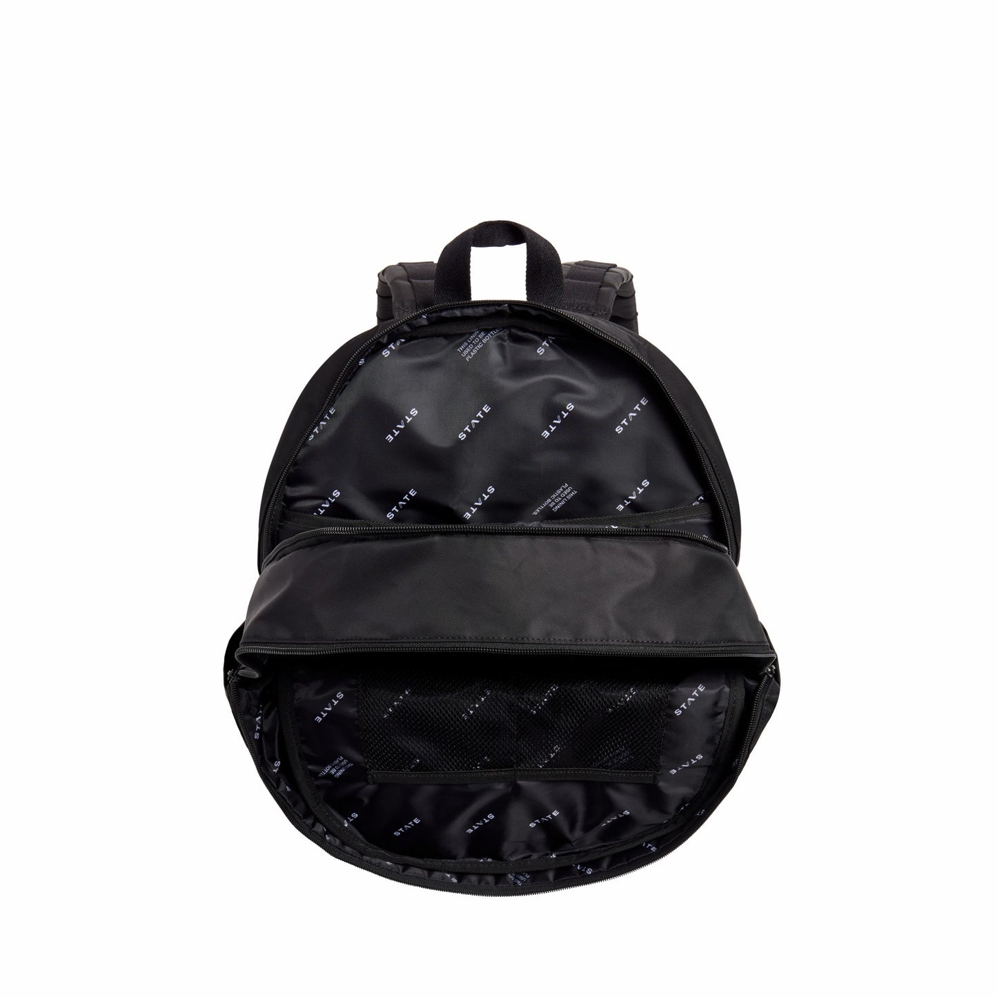 State Bags Evans Double Pocket Large Backpack Nylon Black