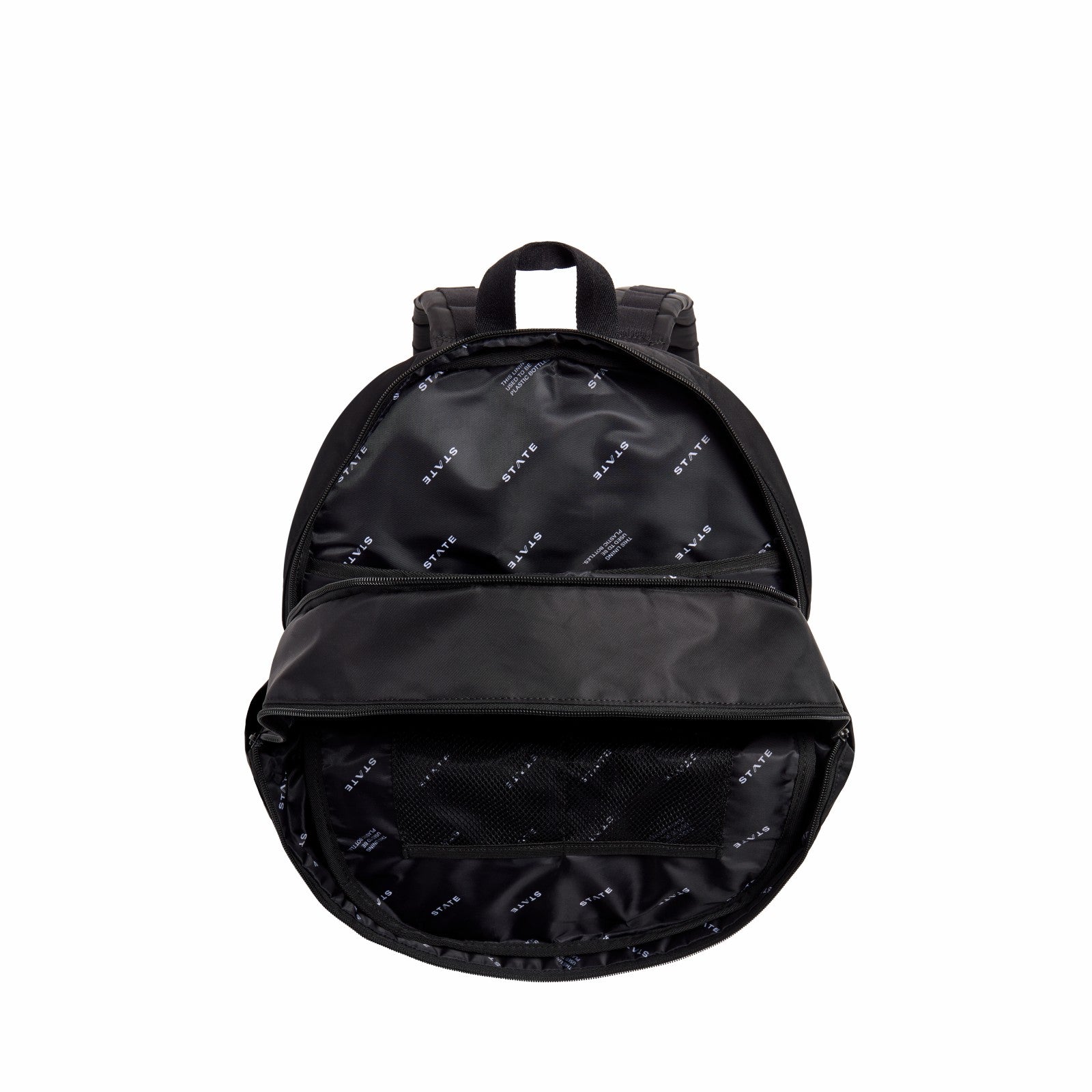 State Bags Evans Double Pocket Large Backpack Nylon Black