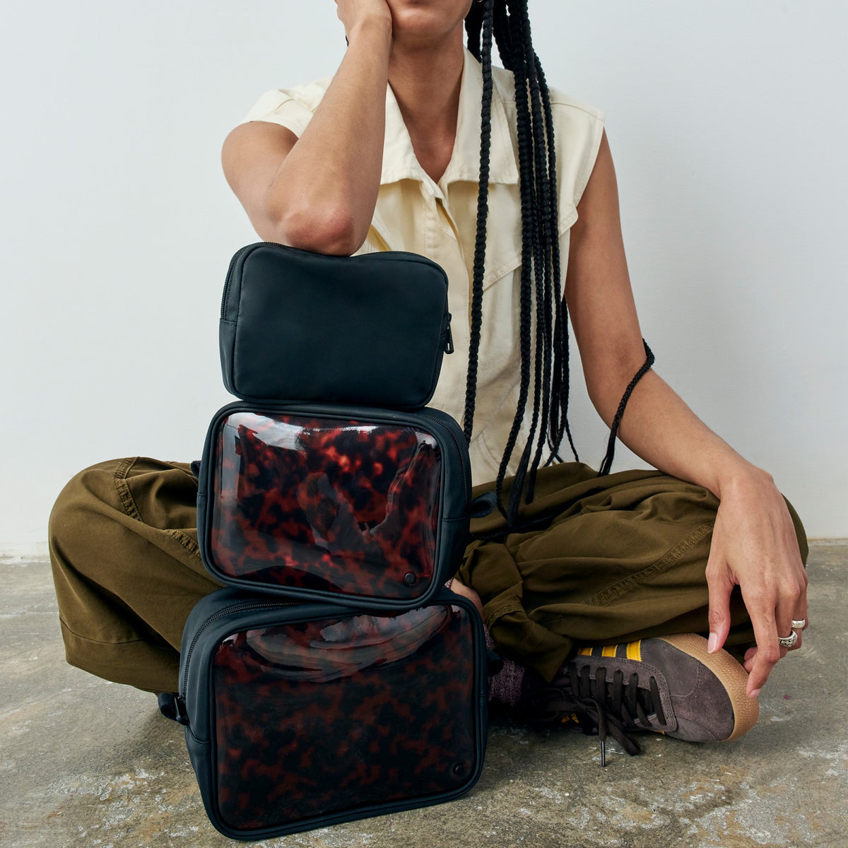 State Bags Travel Pouch Set Tortoise