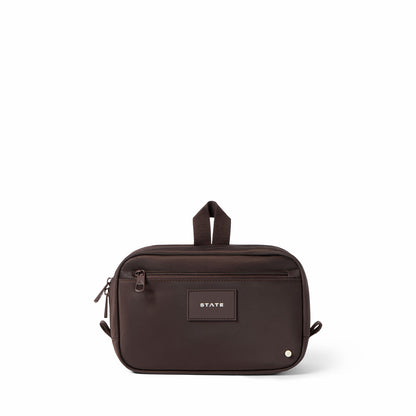 State Bags Hart Dopp Kit Nylon Brown