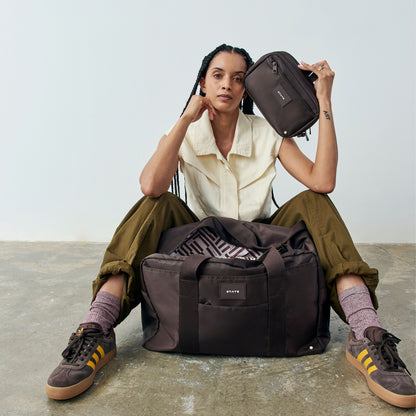 State Bags Hart Dopp Kit Nylon Brown