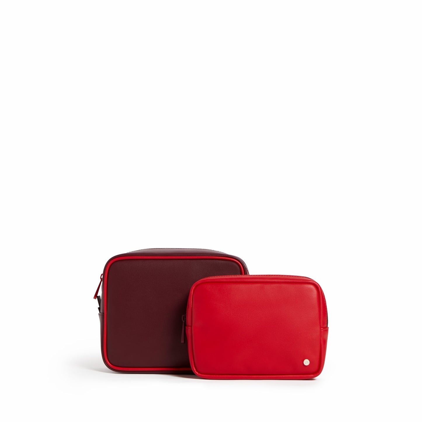 State Bags Travel Pouch Set of Two Vegan Leather Burgundy